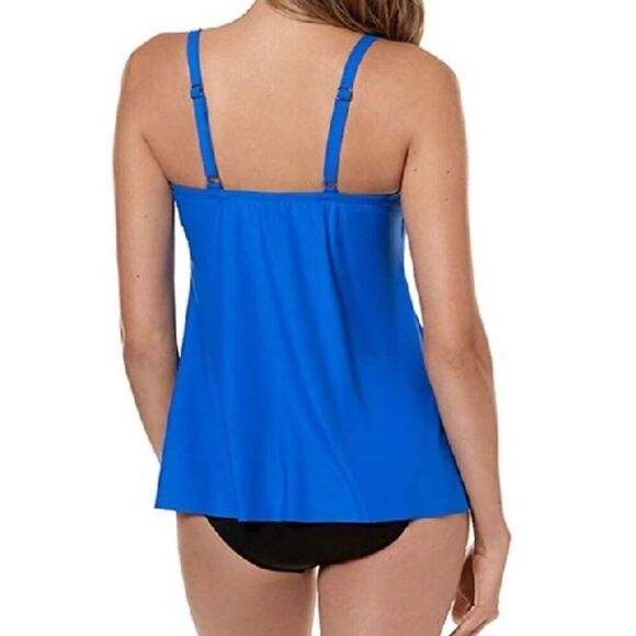 New. Miraclesuit blue tankini top. Size 16. Retails $110 - Picture 2 of 4